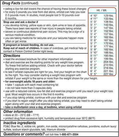 alli Orlistat 60 mg Weight Loss Capsules – 170 Count Pack of 3