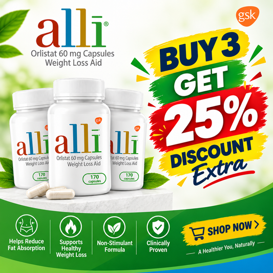 alli Orlistat 60 mg Weight Loss Capsules – 170 Count Pack of 3