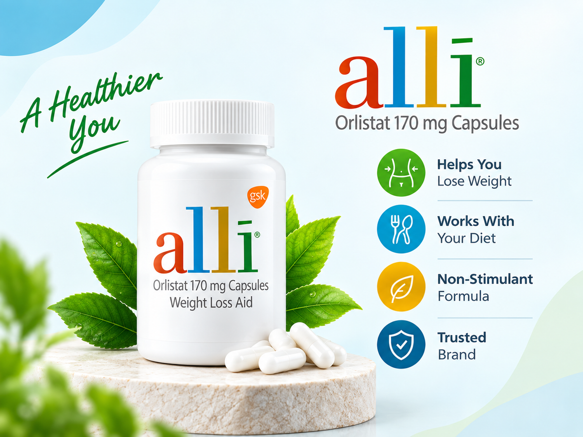 alli Orlistat 60 mg Weight Loss Capsules – 170 Count Pack of 2