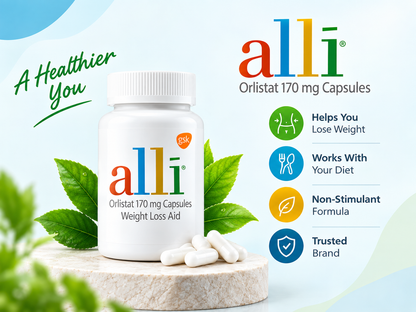 alli Orlistat 60 mg Weight Loss Capsules – 170 Count Pack of 2