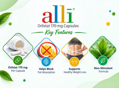 alli Orlistat 60 mg Weight Loss Capsules – 170 Count Pack of 2